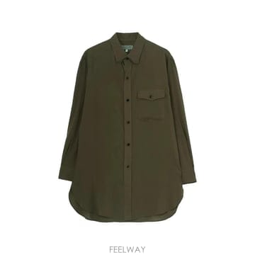 26 FW 요지야마모토 Lawn triple collar curved hem long sleeve shirt