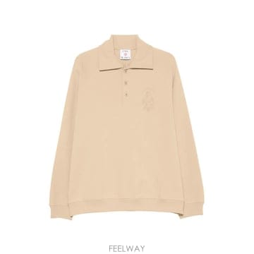 26 FW 카사블랑카 자수 래글런 소매 폴로 셔츠 MPF26JTP53701 TP457154424
