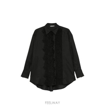 26 FW 에르마노설비노 레이스 자수 리넨 셔츠 D484K611GQI TP455659204