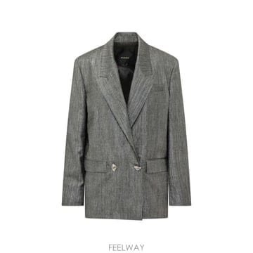 26 FW PINKO 주얼 버튼 메탈 울 더블 브레스티드 케이맨 재킷 107421A3G4 TP45678964