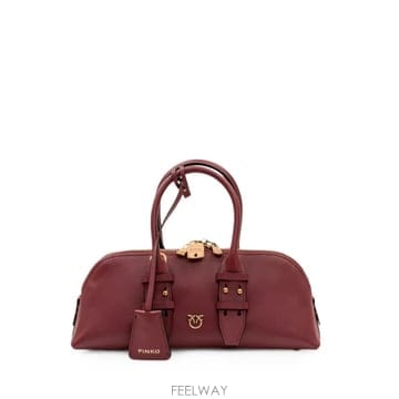 26 FW PINKO 버클 디테일 레더 볼링 백 105334BOWL TP458180781