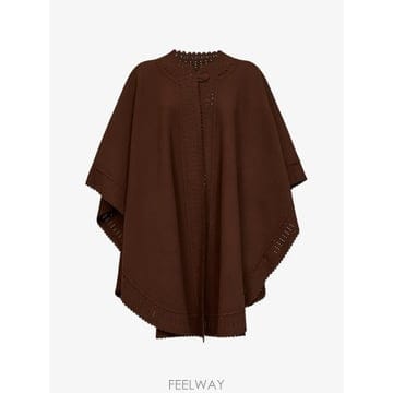 26 FW 에르마노설비노 물결 오픈워크 트리밍 케이프 D496D323IZBG TP457818902