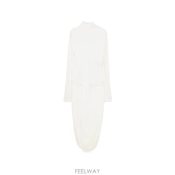 26 FW 스텔라 매카트니 드레이프 디테일 미디 드레스 6A07123GU301 TP455633857