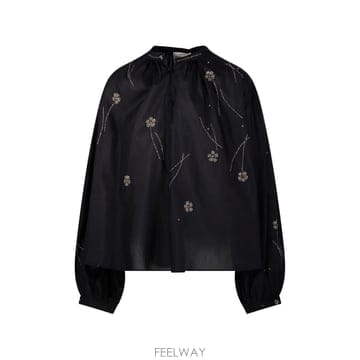 26 FW Forte Forte 비즈 자수 블라우스 15048MYSHIRT TP459105055
