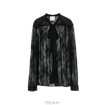 26 FW Forte Forte 푸시 보우 레이스 셔츠 15096MYSHIRT TP457850353