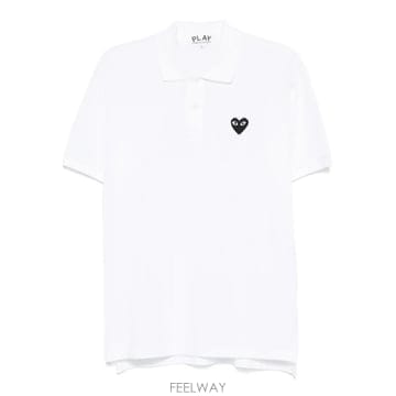 26 FW 꼼데가르송 플레이 하트 패치 폴로 셔츠 AXT066051 TP459164203