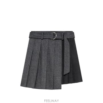 26 FW 엠에스지엠 벨트 플리츠 미니 스커트 4141MDD06PY267617 TP457143267