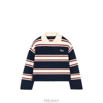 26 FW 알라누이 로고 자수 스트라이프 스웨터 LWHV002E26KNI002 TP457348087