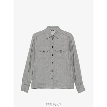 26 FW 키톤 헤링본 패턴 플랩 포켓 셔츠 D54434H0949205 TP455858879