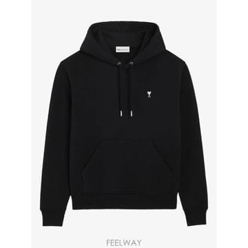 26 FW 아미 아미 드 쾨흐 블랙 코튼 후드티 H26HSW764730 TP455056994
