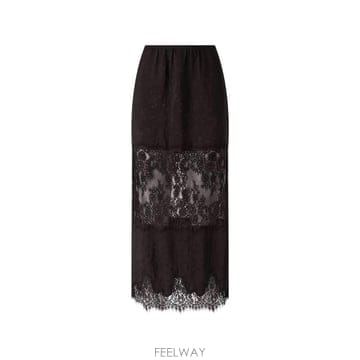 26 FW PINKO 레이스 펜슬 스커트 107148A3FC TP455923625