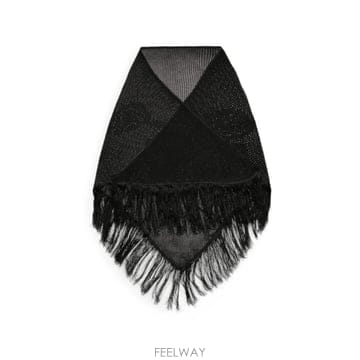Our Legacy 26 FW �ƿ������� fringed floral intarsia scarf A4263TB TP4582588026 FW �ƿ������� fringed floral intarsia scarf A4263TB
