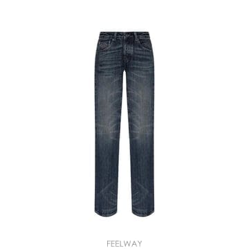 Diesel 26 FW ���� D Heel Fsj1 washed effect logo patch jeans DHEELFSJ26 FW ���� D Heel Fsj1 washed effect logo patch jeans 