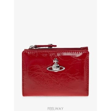 ViVienne westwood 26 FW ���ȿ���Ʈ��� Slim Flap Orb plaque leather wallet 54020010W26 FW ���ȿ���Ʈ��� Slim Flap Orb plaque leather wa