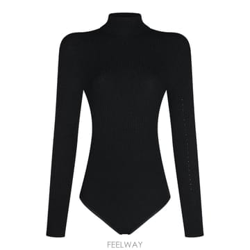 알라이아 블랙 비스코스 바디수트 AA9B0330K017A995 B1041641568