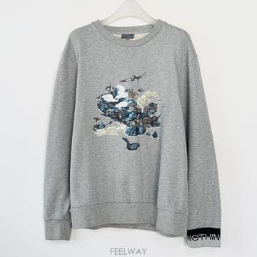 LANVIN 오리지널 파리 맨즈 그래픽 스웨트 셔츠