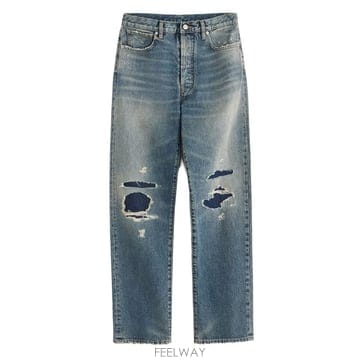 메종 마르지엘라 스트레이트레그 FIVEPOCKET 진 인 코튼 데님 B0302364156