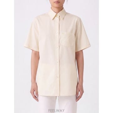 [A6] 페라가모 791702 여성 블라우스 791702-PARCHMENT