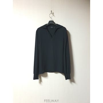 띠어리 theory  오픈칼라 실크 블라우스 p 사이즈 25ss