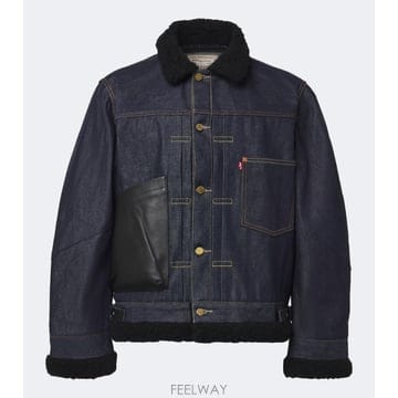 26 FW 사카이 레더 트리밍 데님 재킷 TP581944949