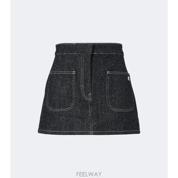 26 FW 쿠레주 코튼 블렌드 트위드 미니스커트 TP581947507