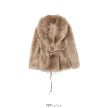 맥케이지 Ali belted shearling coat 12317321199880 TP725756409