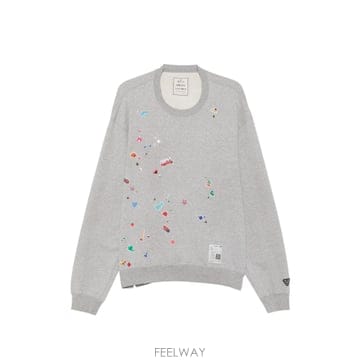 메종미하라야스히로 sticker print sweatshirt 12317322674440 TP72575511