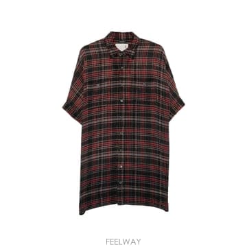 R13 plaid oversized mini shirtdress 12317326901512 TP7257555