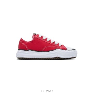 메종미하라야스히로 레드 피터슨 OG 캔버스 로우탑 스니커즈 A01FW702 TP877988536