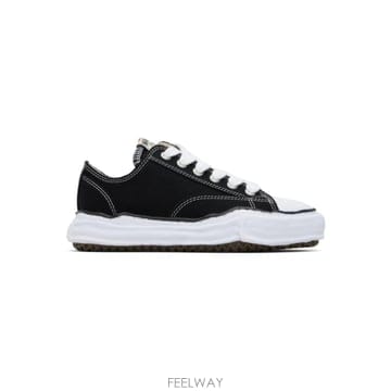 메종미하라야스히로 블랙 피터슨 OG 캔버스 로우탑 스니커즈 A01FW702 TP877988535