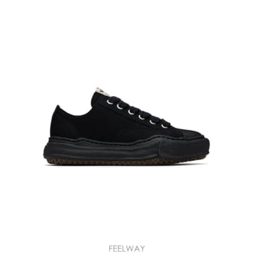 메종미하라야스히로 블랙 피터슨 OG 캔버스 로우탑 스니커즈 A01FW702 TP877988533