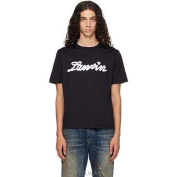 랑방 블랙 랑방 리본 티셔츠 RM TS0012 J308 P26 TP878093691
