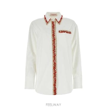 24SS 발렌티노 화이트 포플린 셔츠 4B3AB5V25DNYJH TP570378227