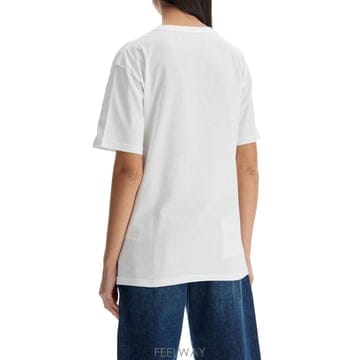 25SS 발렌티노 화이트 코튼 t 셔츠 6B3MG24H95WA03 TP570549715