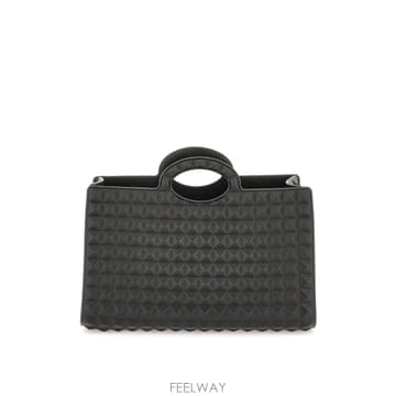 23SS 발렌티노 블랙 러버 Le 트루아지엠 쇼핑 백 2Y0B0C10XLU0NO TP570359031