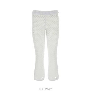 24SS 발렌티노 화이트 메쉬 발렌티노 가라바니 Escape pant 5B3KF01T8TE0BO TP5703