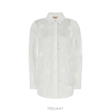 24FW 발렌티노 화이트 코튼 셔츠 5B3AB6L88PFA03 TP570487313