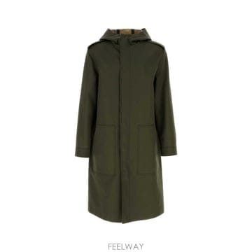 24FW 발렌티노 Army 그린 코튼 트렌치 코트 5V3CKD5039B825 TP570487181