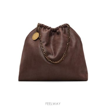 26 FW 스텔라 매카트니 브라운 미디엄 팔라벨라 드로우스트링 숄더백 262471F048038
