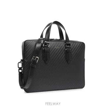 26 FW Lancel 찰리 엠보스드 레더 브리프 케이스 A1430110TU TP455253131