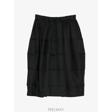 26 FW 꼼데가르송 레이어드 프린지 스커트 1RS005052 TP459117058