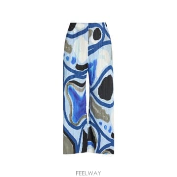 26 FW 플리츠 플리즈 이세이 미야케 롤 아트 프린트 크롭 팬츠 PP68JF675 TP457370677