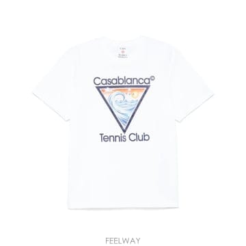 26 FW 카사블랑카 테니스 클럽 아이콘 티셔츠 MS25JTS00117 TP457368109