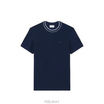 26 FW 라코스테 contrast trim logo patch T shirt 0100LACTH1004 TP