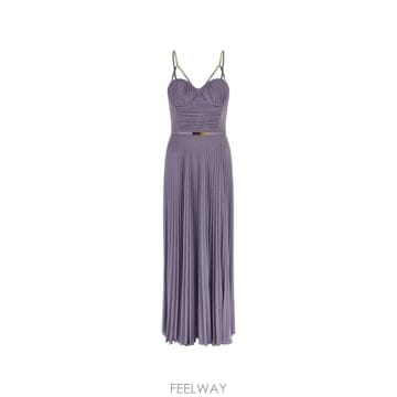 26 FW Elisabetta Franchi 플리츠 맥시 드레스 ABR1661E2 TP459271680