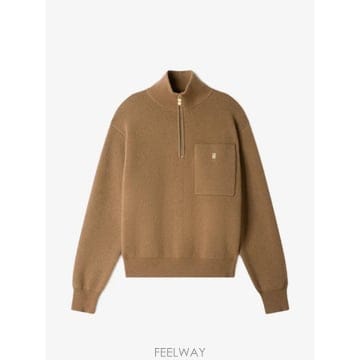 26 FW 산드로 하프 지퍼 체스트 포켓 스웨트셔츠 SFPPU02974 TP457733600