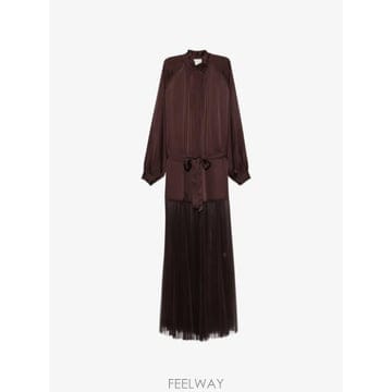 26 FW Forte Forte 시스루 패널 벨트 맥시 드레스 15387MYDRESS TP459070621