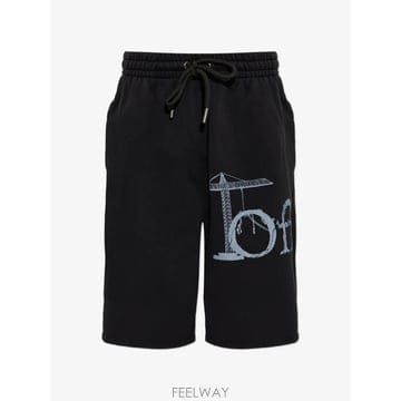 Off White 26 FW ����ȭ��Ʈ logo print cotton shorts 44MCI013F26F006001 TP4526 FW ����ȭ��Ʈ logo print cotton shorts 44MCI013F26F