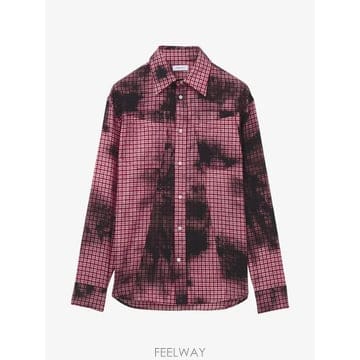 26 FW 알렉산더 맥퀸 플란넬 체크 타이다이 셔츠 873337QOABV TP459139931