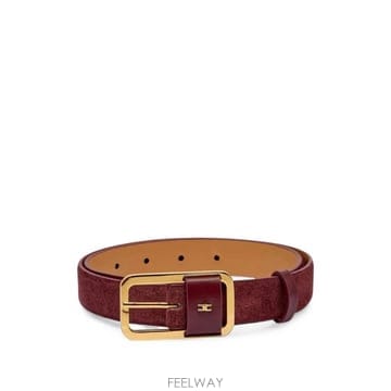 26 FW Elisabetta Franchi 스웨이드 로고 장식 벨트 CT42S56E2 TP457731414